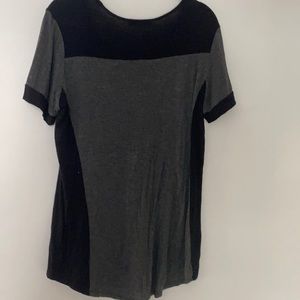 Black/Grey color block t-shirt
